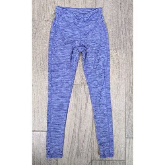 Athleta Purple Patterned Leggings Women XXS Gym Yoga - Picture 1 of 5